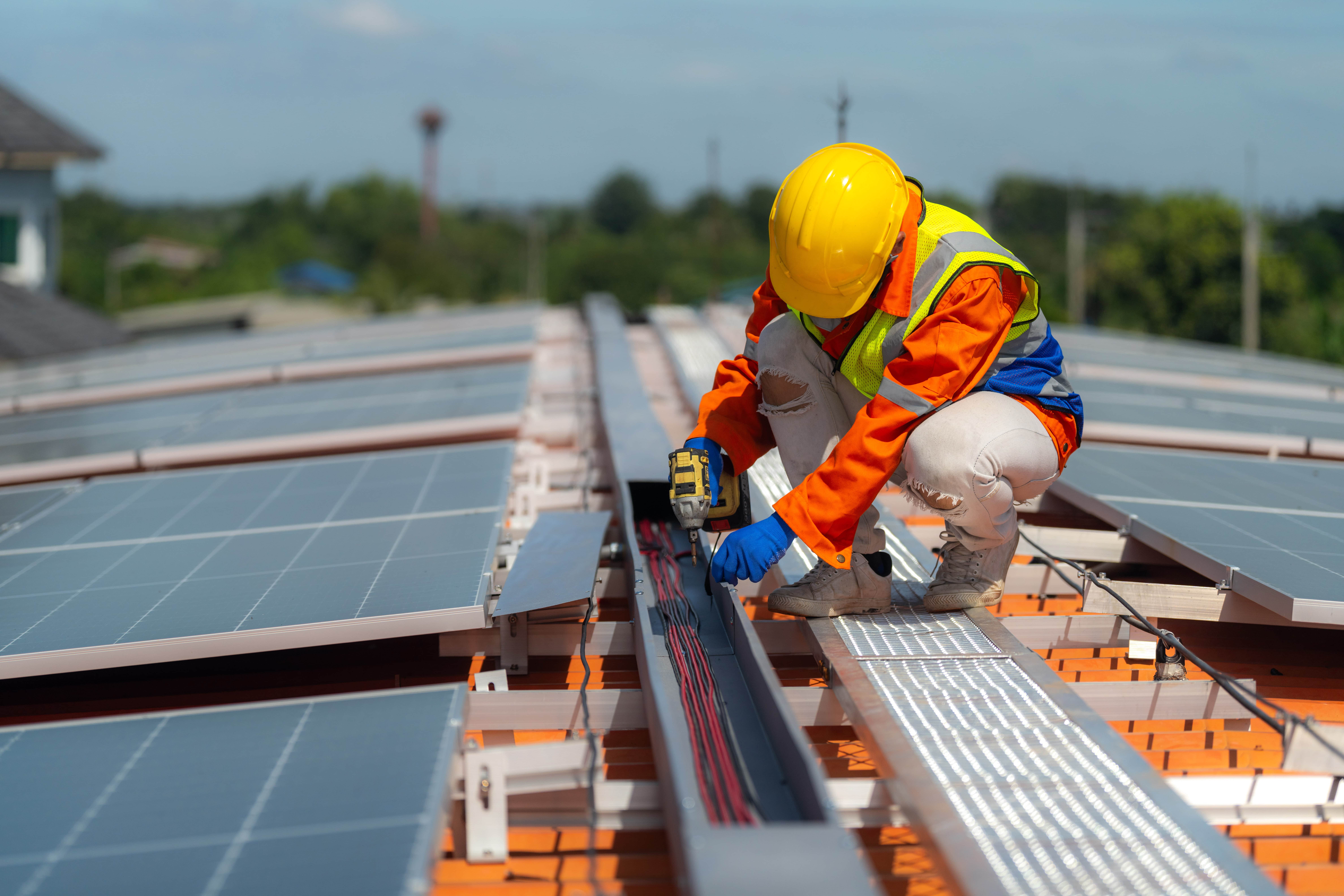 Implementation engineer on industrial facility site